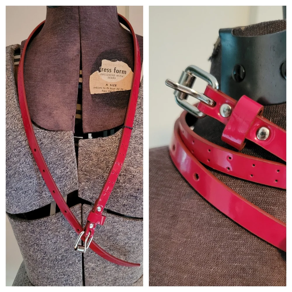 🤎 Vintage Red Patent Belt